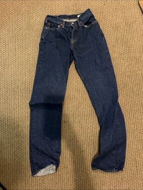 Levi's Dark Blue Straight-Leg Jeans 501